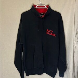 Vintage No Fear Black & Red Quarter Zip Sweatshirt – Made in Canada – XL